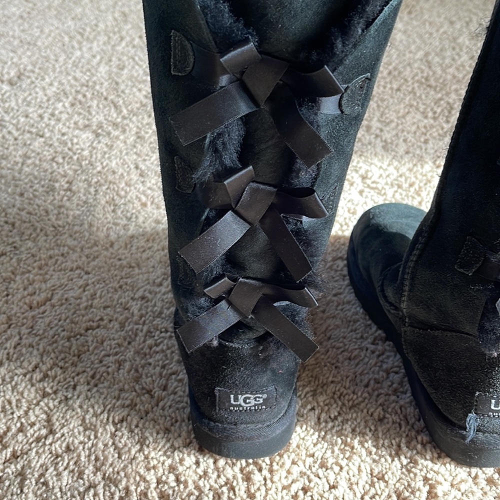 Ugg Black Boots. Like New. Size 7. - image 2